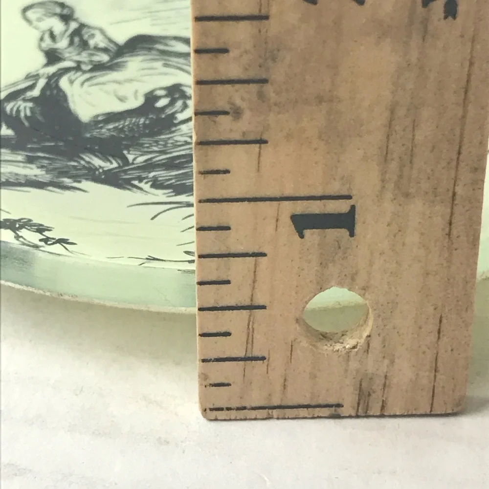NWT - VINTAGE OLD NAVY SUPPLY CO. Glass Victorian Family Fishing Trinket Dish